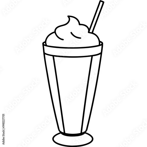 Chocolate Milkshake Vector Art