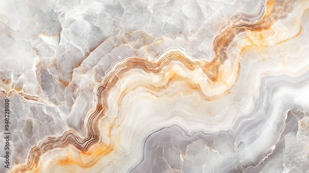 Luxurious marble-textured background with light-toned natural curves, a blend of bright gold and white colors