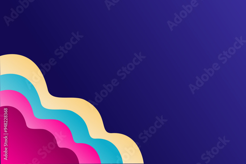 Dark background with simple rainbow corner