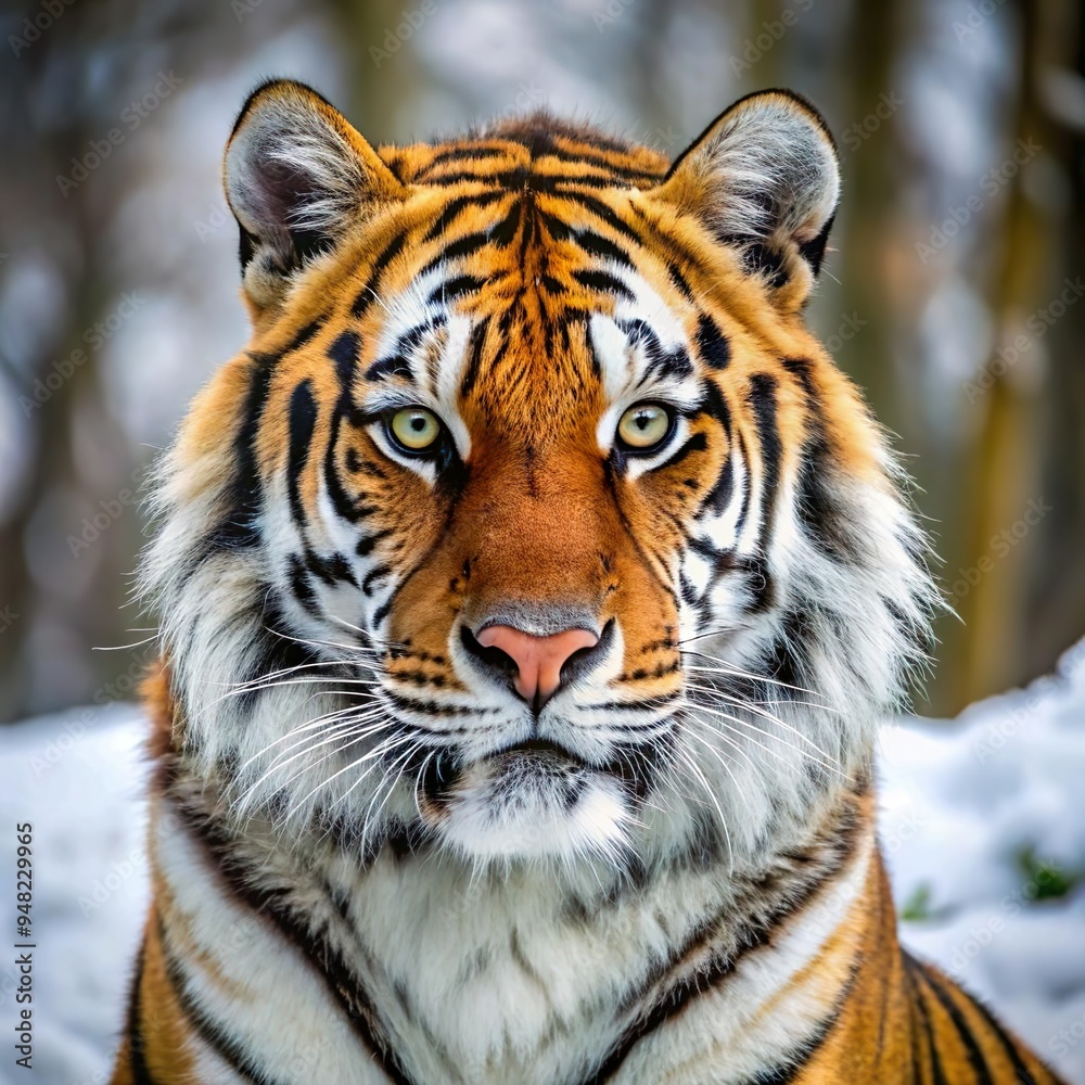 Fototapeta premium portrait of siberian tiger 