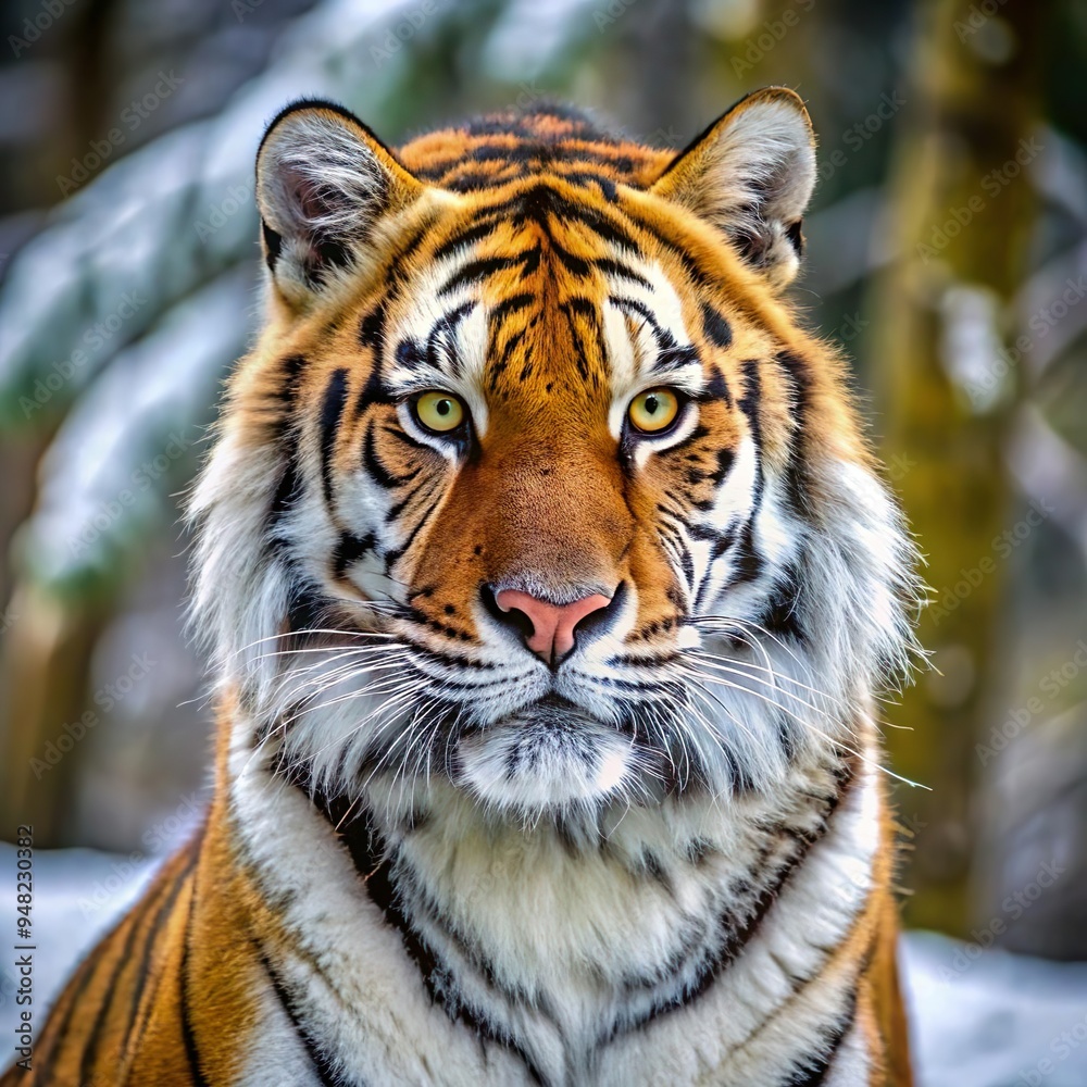 Fototapeta premium portrait of siberian tiger 