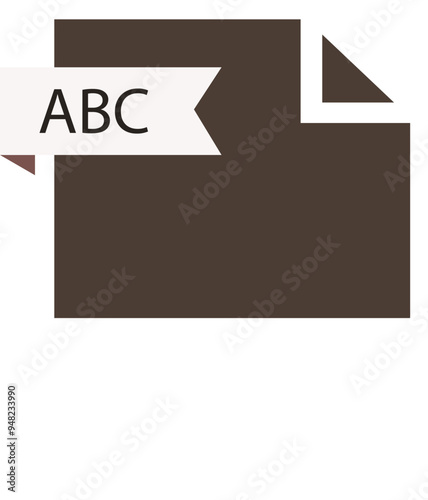 ABC File format icon roe color fill