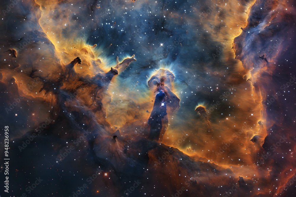 Fototapeta premium The Pillars of Creation in the Eagle Nebula