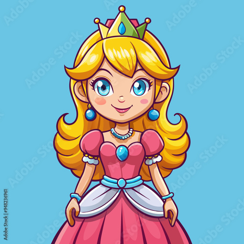 vector illustration of cute beautyfull princess