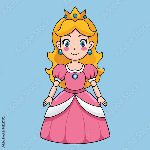 vector illustration of cute beautyfull princess