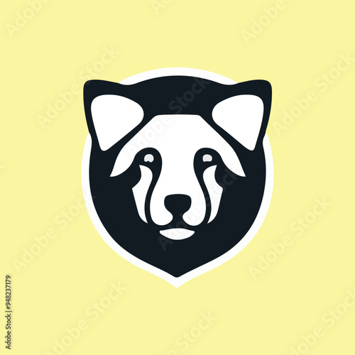 illustration of a dog Logo Simple and Attractive photo