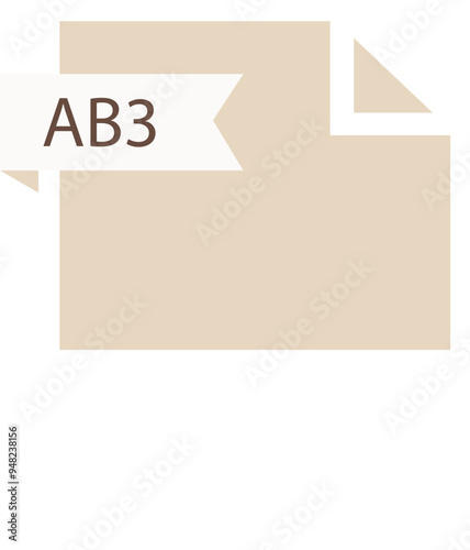 AB3 File format icon roe color fill
