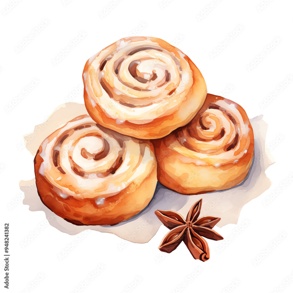 Deliciously glazed cinnamon rolls with star anise. A perfect treat for breakfast or dessert. Sweet, aromatic, and freshly baked pastries. Deliciously glazed cinnamon rolls with star anise. A perfect treat for breakfast or dessert. Sweet, aromatic, and freshly baked pastries.
