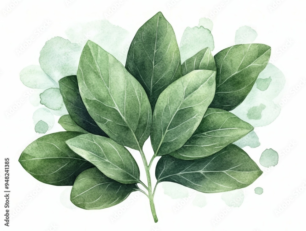 A vibrant collection of green leaves with a soft watercolor background, perfect for nature-inspired designs and botanical themes. A vibrant collection of green leaves with a soft watercolor background, perfect for nature-inspired designs and botanical themes.