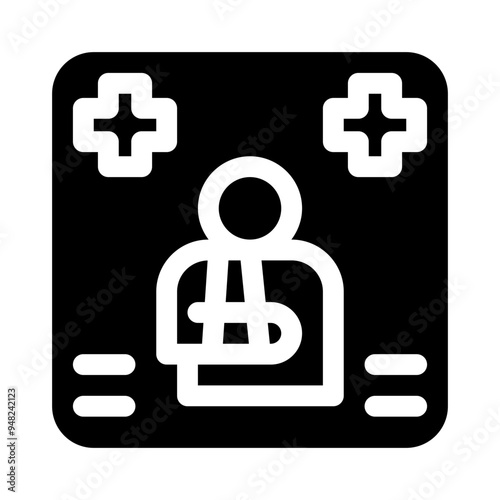 outpatient glyph icon