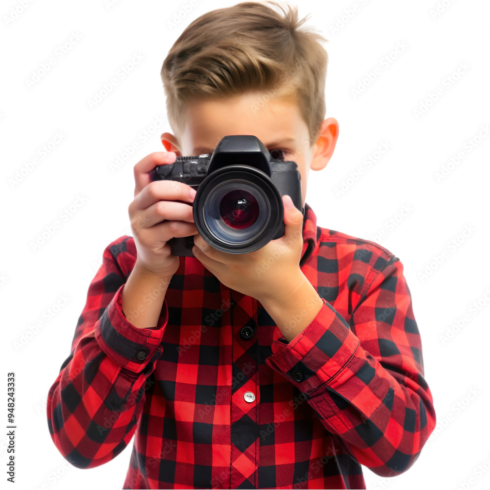 Boy holding camera Boy holding camera