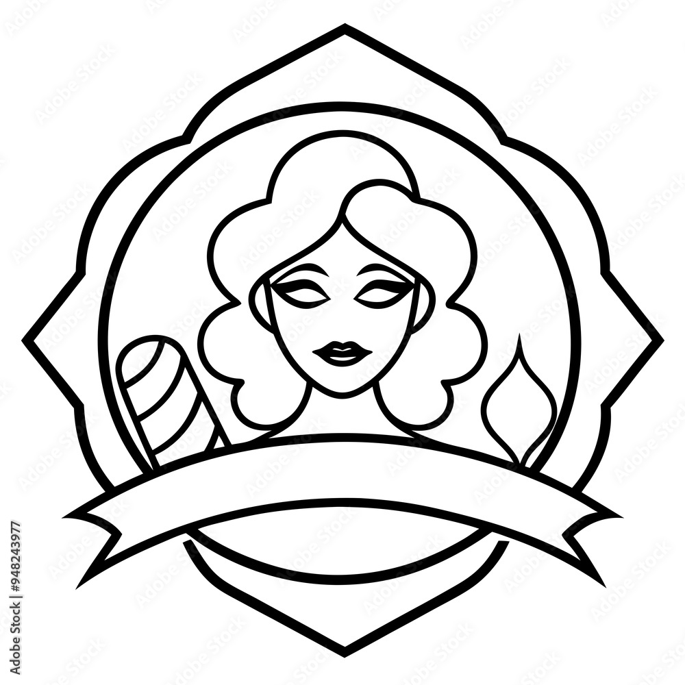 Obraz premium Cosmetology Art Flat Vector Logo