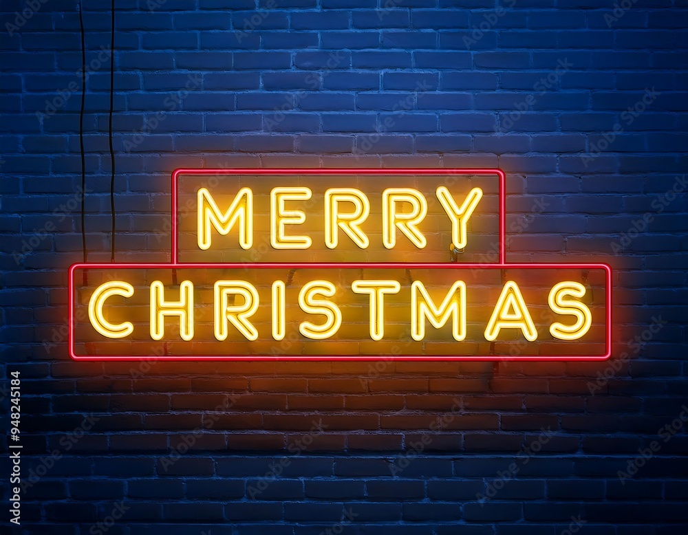 Obraz premium vector design realistic isolated neon sign saying christmas ukrainian decoration covering wall background