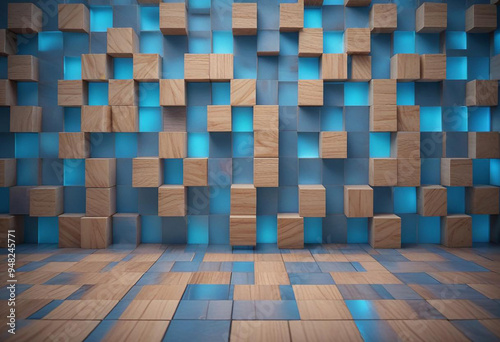  a photo made with square shape box wallpaper made with generative AI