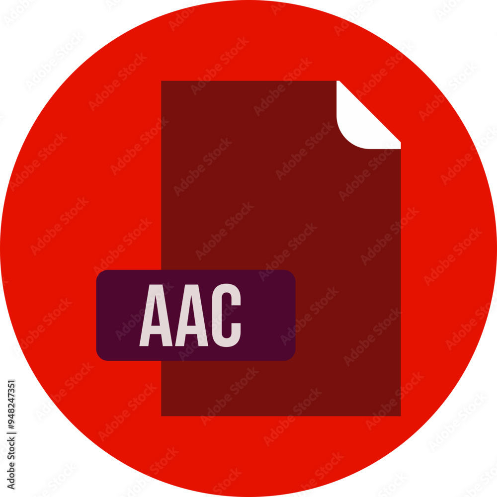 AAC File format icon rounded circle BG AAC File format icon rounded circle BG