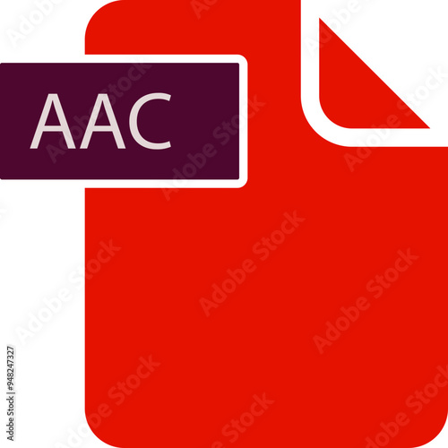 AAC File format icon rounded and spacing