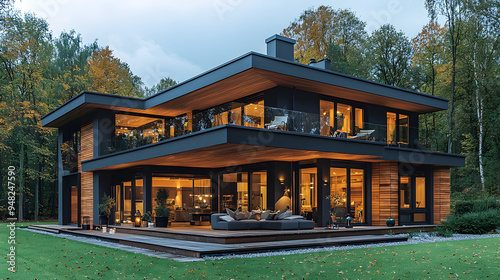 wooden house in the woods