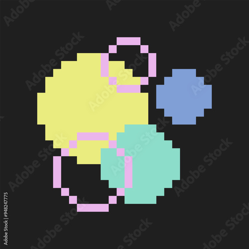 abstract circle pixel art for your needs