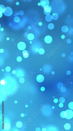 Vertical Sapphire bokeh Abstract background with scattered glowing circles ideal for technology, futuristic, abstract, and creative design projects or backgrounds. Suitable for digital marketing cont photo