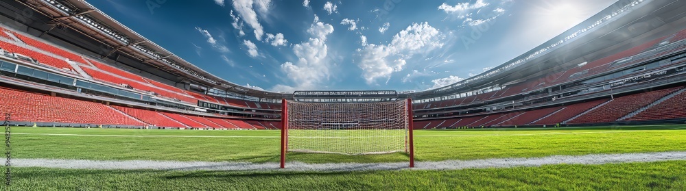 Fototapeta premium Innovating the way stadiums are built by utilizing natural resources