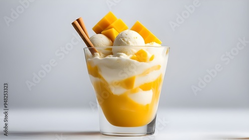 set of mango ice cream photo