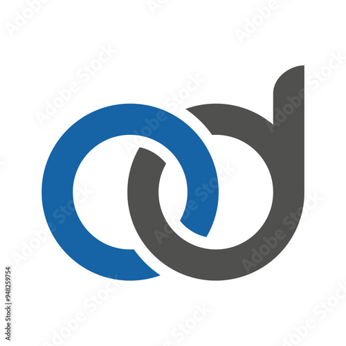 od letter link logo template