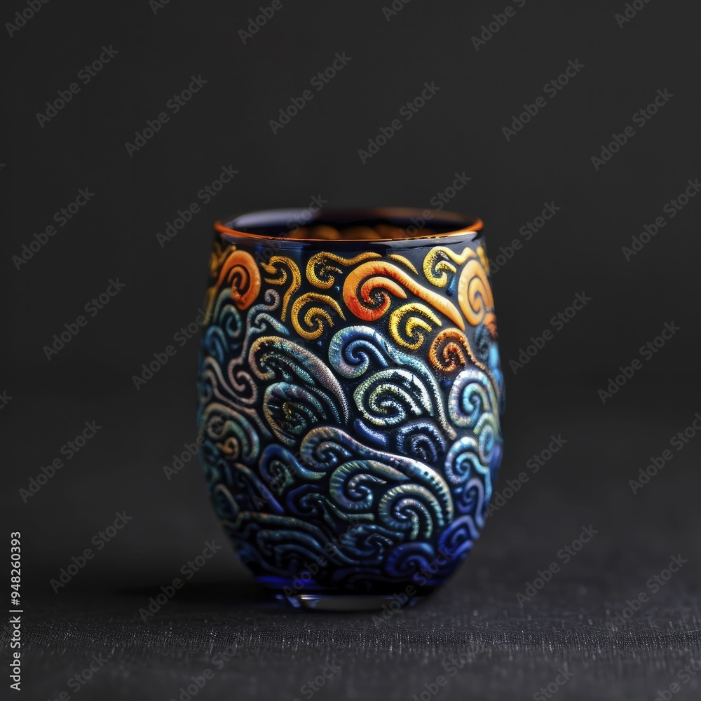 Hand-painted glassware features intricate designs and vibrant colors, emphasizing the skill and creativity that go into crafting distinctive pieces for enjoying beverages. Hand-painted glassware features intricate designs and vibrant colors, emphasizing the skill and creativity that go into crafting distinctive pieces for enjoying beverages.