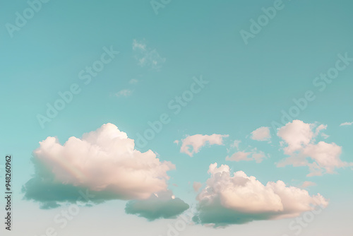 clouds on the sky view, vintage poster, sepia filter, high quality PNG