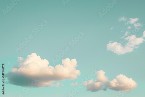 clouds on the sky view, vintage poster, sepia filter, high quality PNG