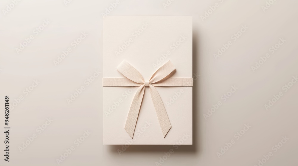 Blank invitation card mockup, minimalist style, 3D illustration Blank invitation card mockup, minimalist style, 3D illustration
