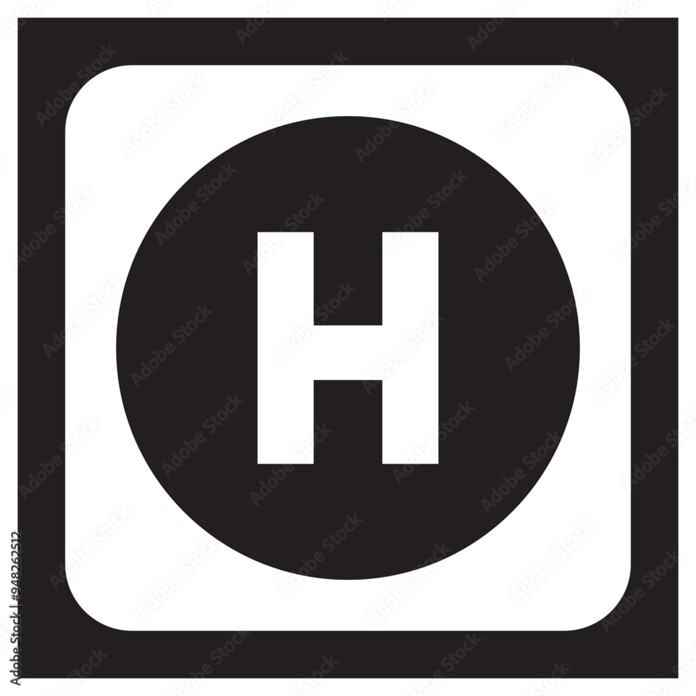 helipad icon simple design helipad icon simple design