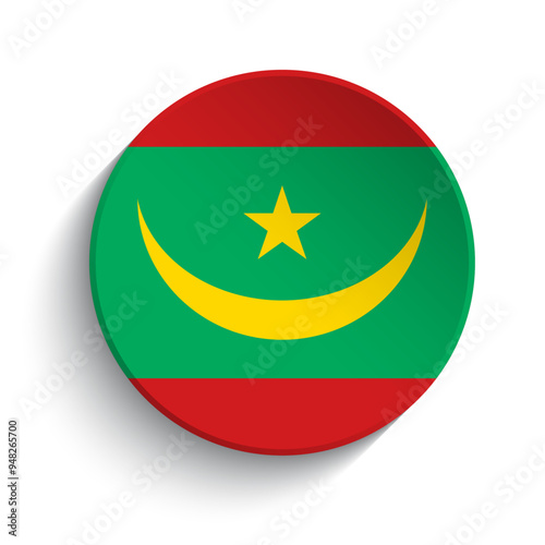 Mauritania flag button Free Download Mauritania flag button - GFXLoad