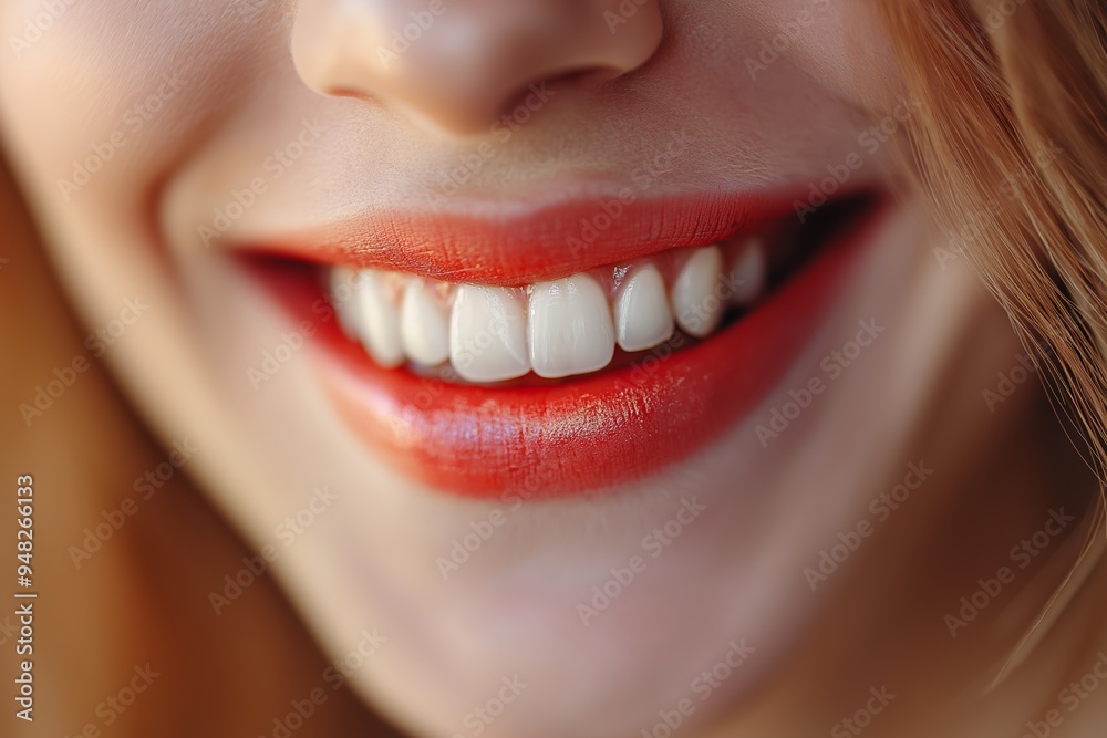 Fototapeta premium close up of a smile of a woman