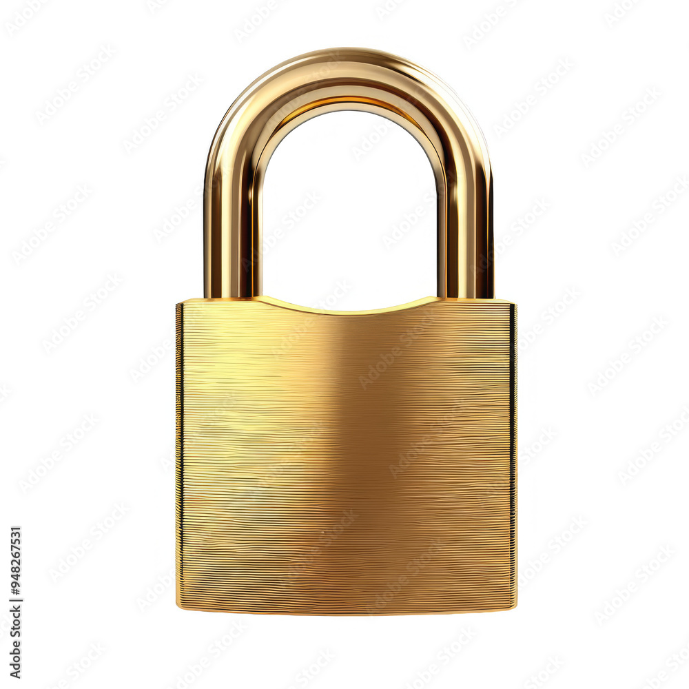 Padlock Isolated on a Transparent Background
