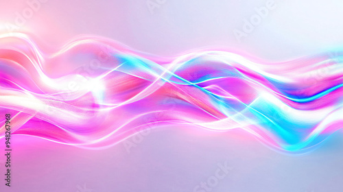 Abstract Neon Wave Background