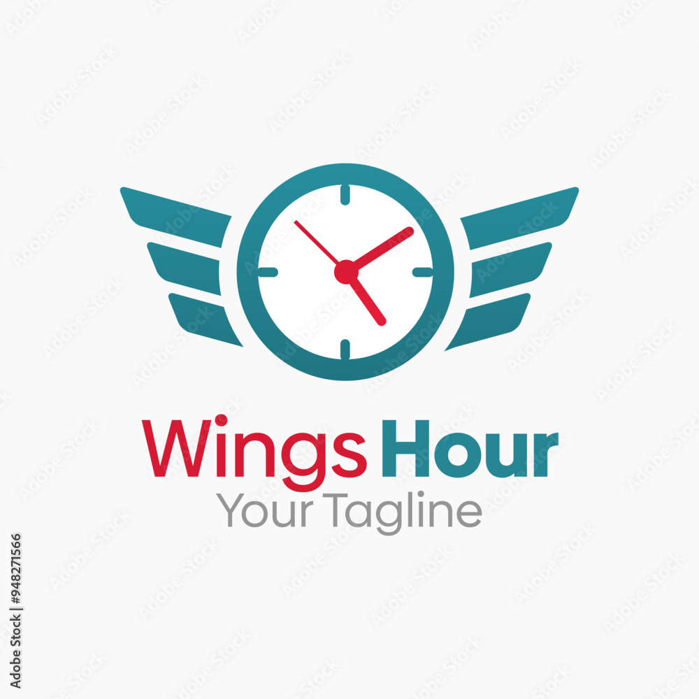 WIngs Hour Logo Design Template. Good for Business, Agency, Community and Organization WIngs Hour Logo Design Template. Good for Business, Agency, Community and Organization