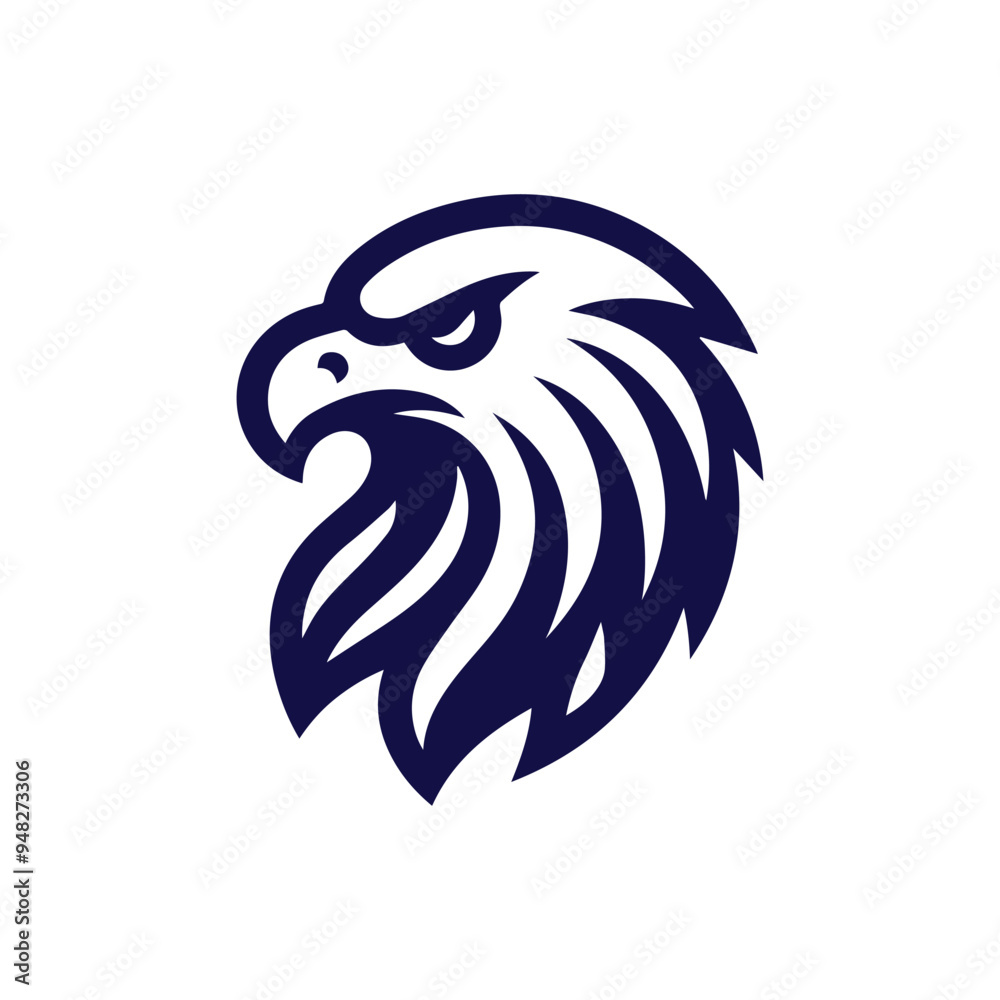 Obraz premium minimalist eagle head lineart vector logo