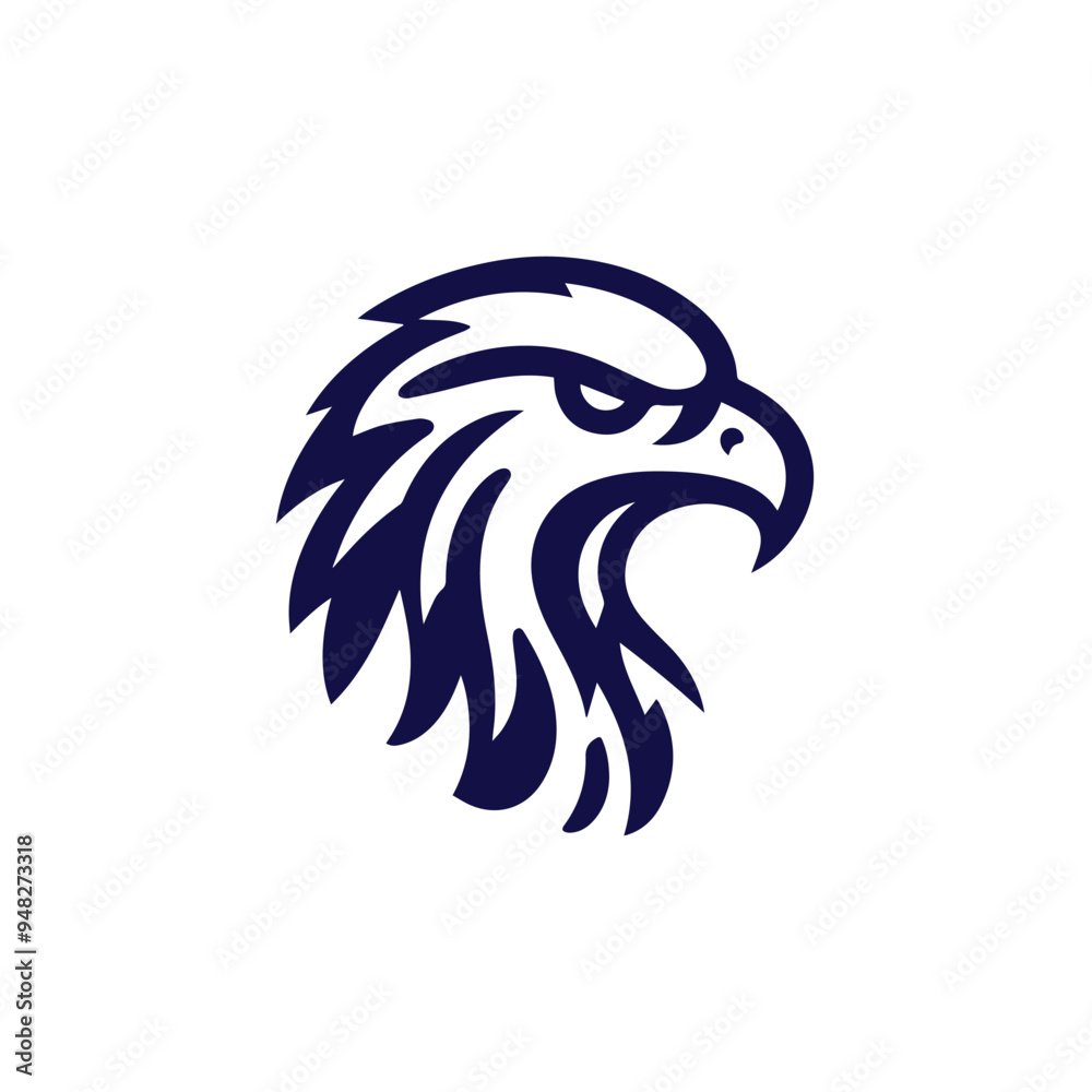 Fototapeta premium minimalist eagle head lineart vector logo