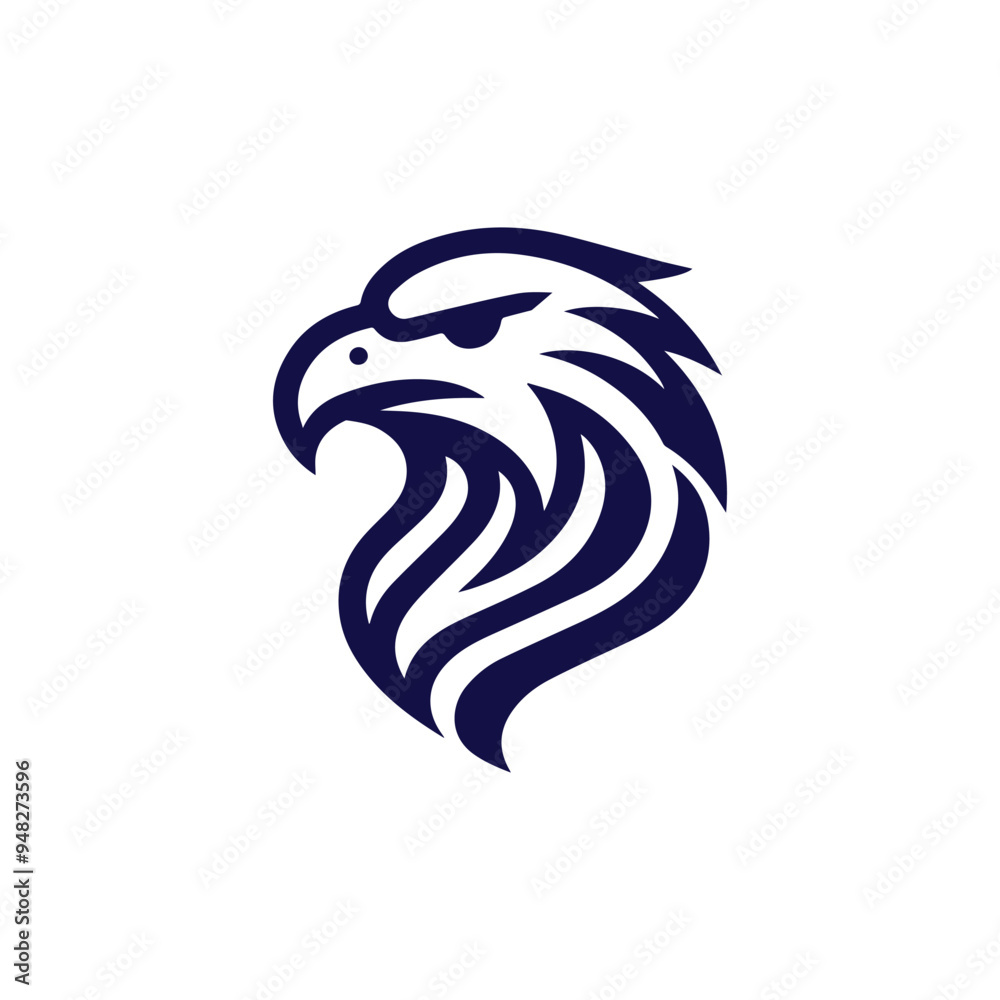 Obraz premium minimalist eagle head lineart vector logo