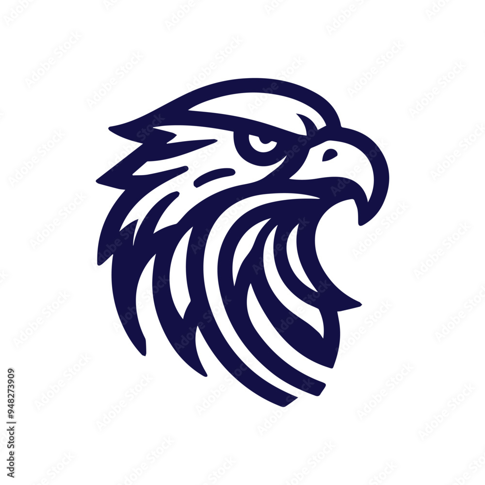 Obraz premium minimalist eagle head lineart vector logo