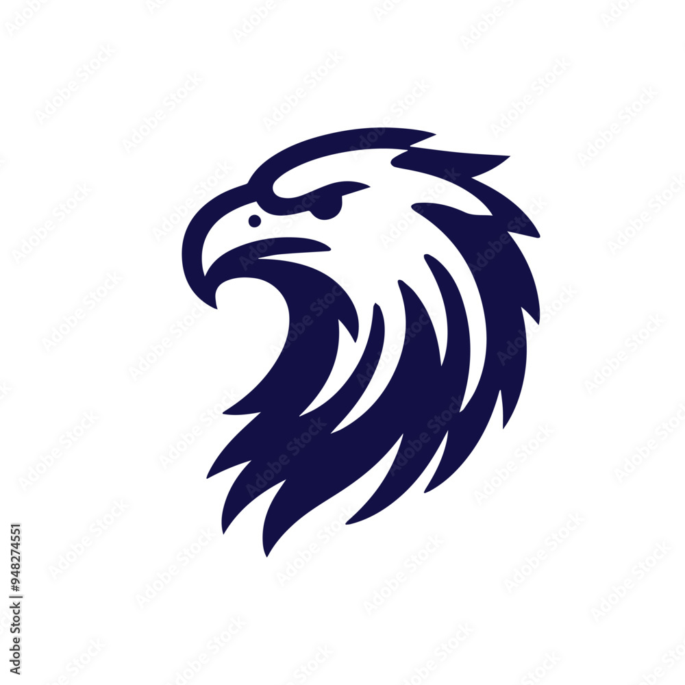 Fototapeta premium minimalist eagle head lineart vector logo