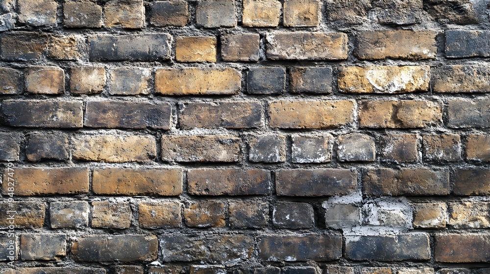 Obraz premium Aged Brick Wall Texture with Distinct Pattern and Grunge Effect
