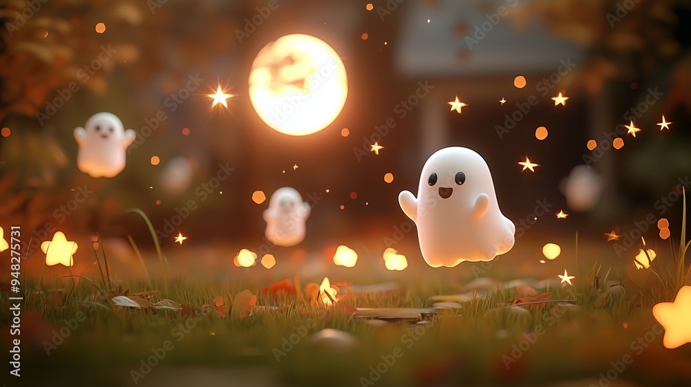 Starry Night and Cheerful Ghosts Starry Night and Cheerful Ghosts