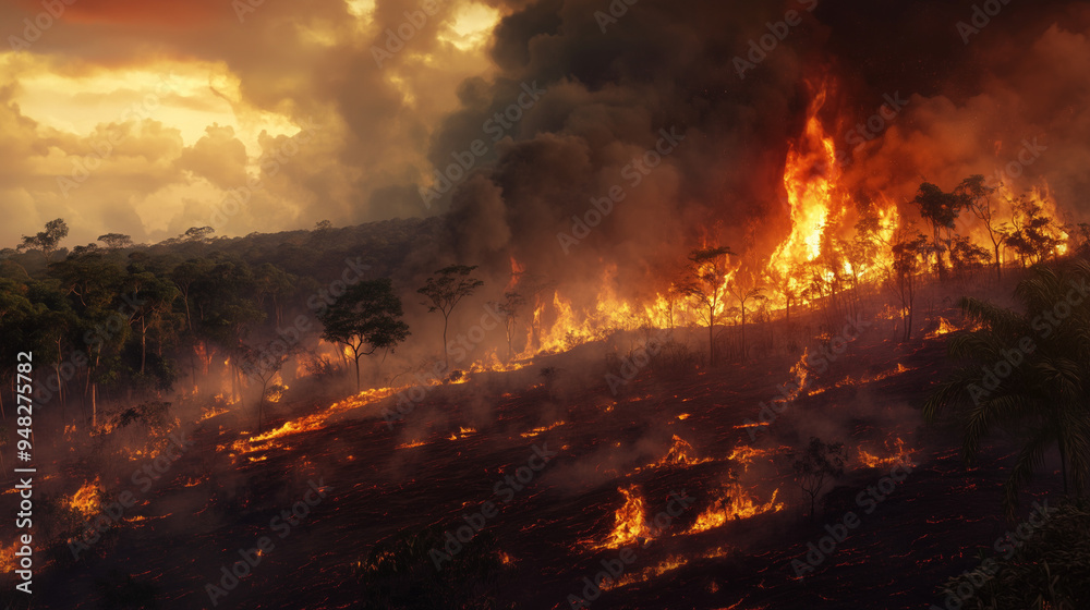 Amazon Rainforest Fire (AI Generated)