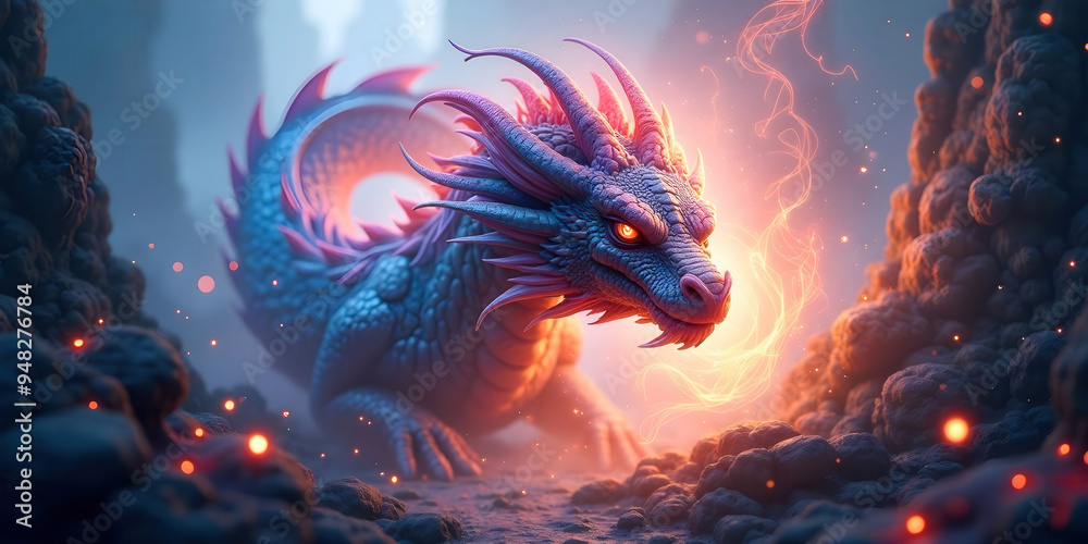 An imaginative illustration of a fantasy dragon showcasing its superpower, surrounded by mystical elements and vibrant colors, creating a captivating scene An imaginative illustration of a fantasy dragon showcasing its superpower, surrounded by mystical elements and vibrant colors, creating a captivating scene