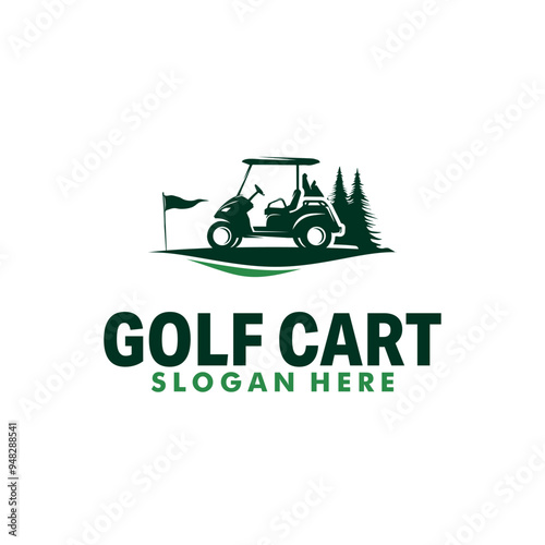 golf cart logo template design illustration