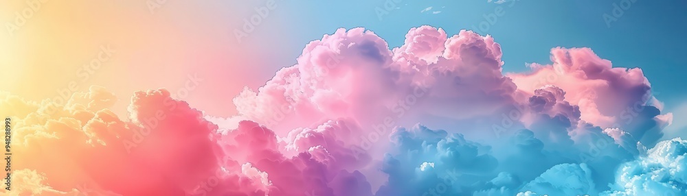 Soft pastel clouds in a dreamy sky, pastel background, whimsical dreamscape Soft pastel clouds in a dreamy sky, pastel background, whimsical dreamscape
