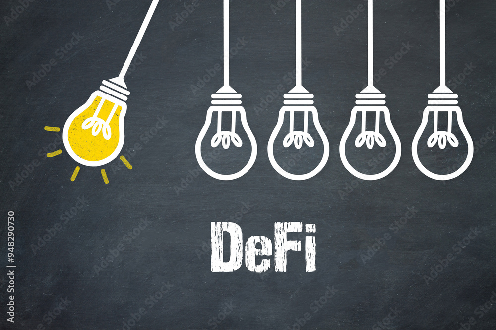 Naklejka premium DeFi - Dezentrales Finanzwesen