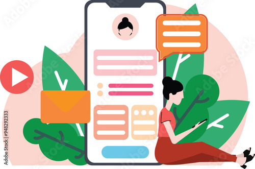 Friends correspond online, chat, share news and impressions