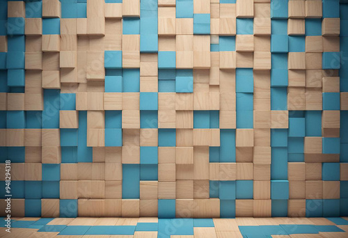  a photo made with square shape box wallpaper made with generative AI